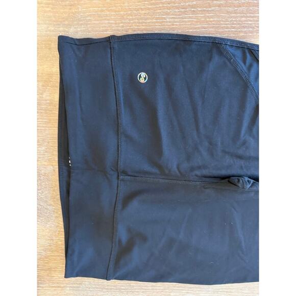 ABS Black Cropped Leggings Workout Pants size L - Picture 7 of 7